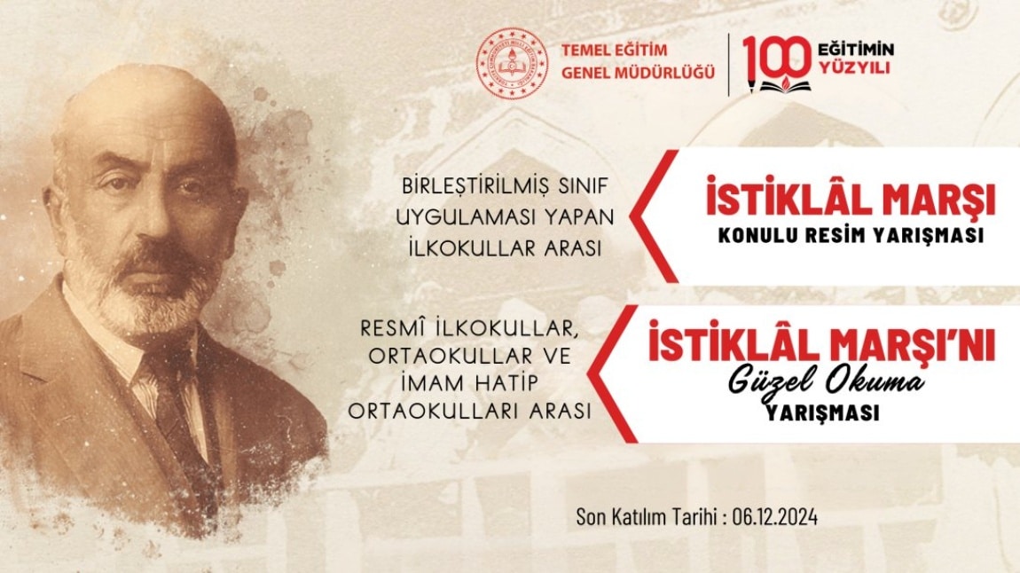 İSTİKLAL MARŞI'NIN ON KITASINI EZBERDEN OKUMA YARIŞMASI